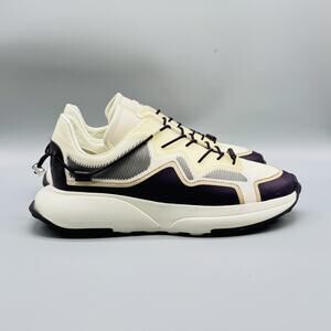 Stuart Weitzman Shoes Womens 9.5 Ivory Purple Mesh Chunky Sole Low Top Sneakers